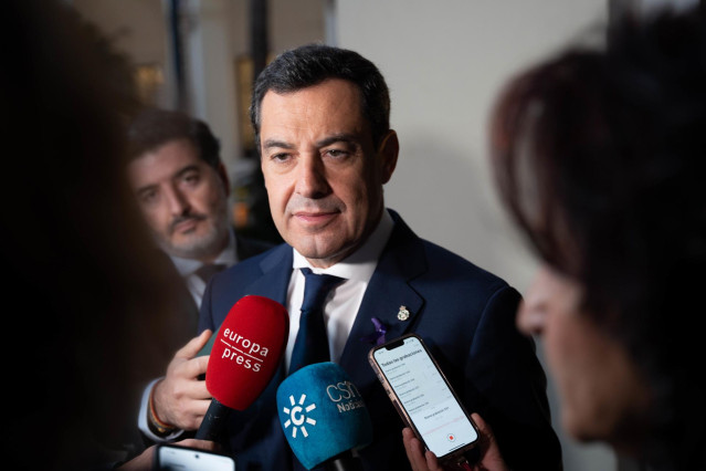 Archivo - El presidente de la Junta de Andalucía, Juanma Moreno, en una imagen de archivo.