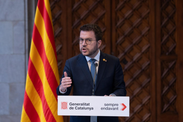 El presidente de la Generalitat, Pere Aragonès