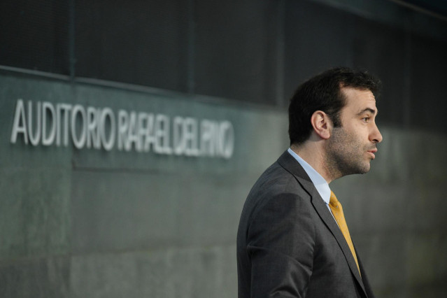 El ministro de Economía, Comercio y Empresa, Carlos Cuerpo, clausura el segundo evento anual organizado por la Representación de la Comisión Europea en España, en la Fundación Rafael del Pino, a 14 de marzo de 2024, en Madrid (España). Durante el evento s