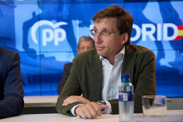 El alcalde de Madrid, José Luis Martínez-Almeida, durante el Comité Ejecutivo Autonómico del Partido Popular de Madrid