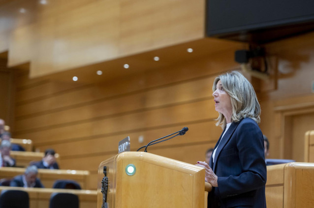 Archivo - La portavoz del PP en el Senado, Alicia García, interviene durante una sesión plenaria en el Senado, a 25 de enero de 2024, en Madrid (España). La reforma del artículo 49 de la Constitución, referido a las personas con discapacidad, concluye hoy