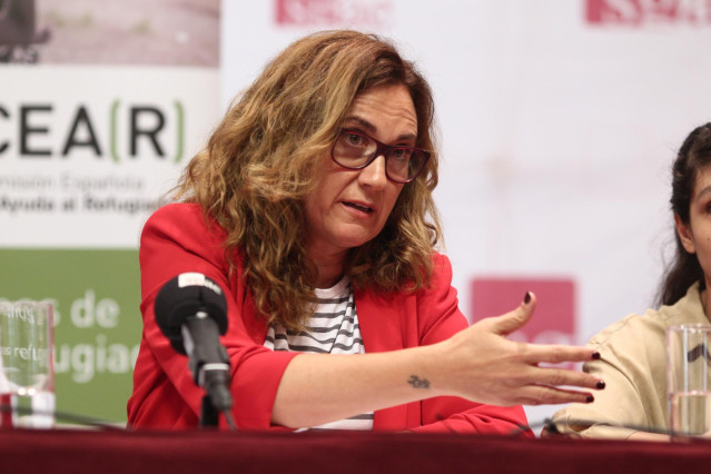 Archivo - Estrella Galán, secretaria general de CEAR, en la resentación del informe anual Las personas refugiadas en España y en Europa en 2017