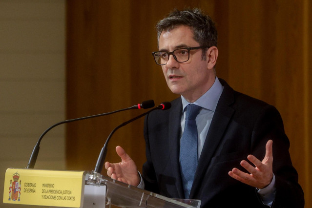 El ministro de la Presidencia, Justicia y Relaciones con las Cortes, Félix Bolaños, en la Galería de Colecciones Reales, a 20 de marzo de 2024, en Madrid (España).