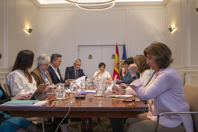 La ministra de Vivienda y Agenda Urbana, Isabel Rodríguez, durante la Conferencia Sectorial con CCAA celebrada este jueves. En Madrid, a 21 de marzo de 2024.