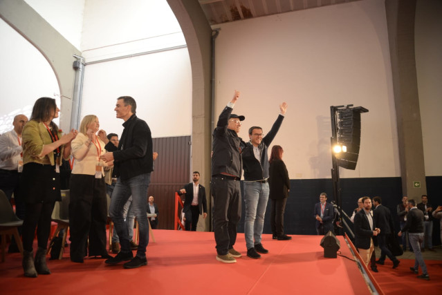 El secretario general del PSOE extremeño, Miguel Angel Gallardo, con Guillermo Fernández Vara