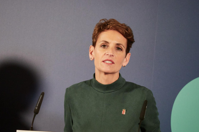 La presidenta del Gobierno de Navarra, María Chivite.