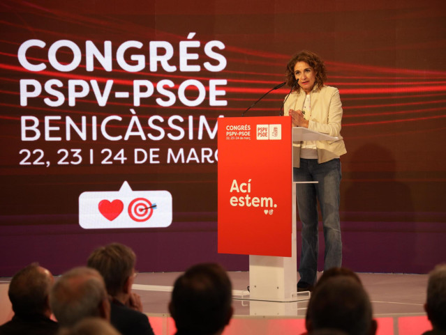 Mª Jesús Montero interviene en el congreso del PSPV