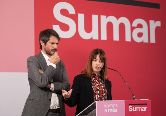 La portavoz de Feminismos, Igualdad y Derechos LGTBI+, Elizabeth Duval, durante una rueda de prensa, en el Espacio Rastro, a 18 de marzo de 2024, en Madrid (España).
