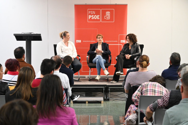 María Chivite en el acto del PSN en Caparroso.