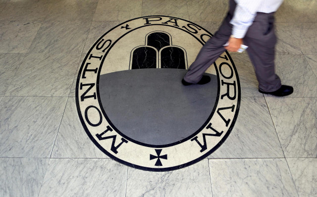 Archivo - Logo del banco Monte dei Paschi di Siena.