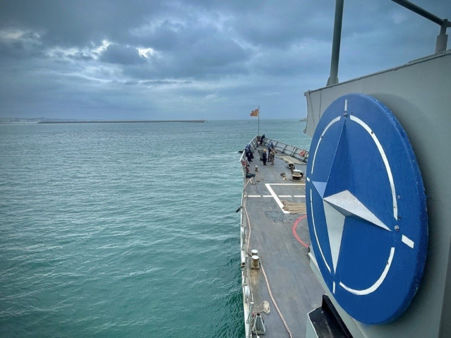 Archivo - La fragata 'Navarra' que participa en la operación 'Sea Guardian' de la OTAN.