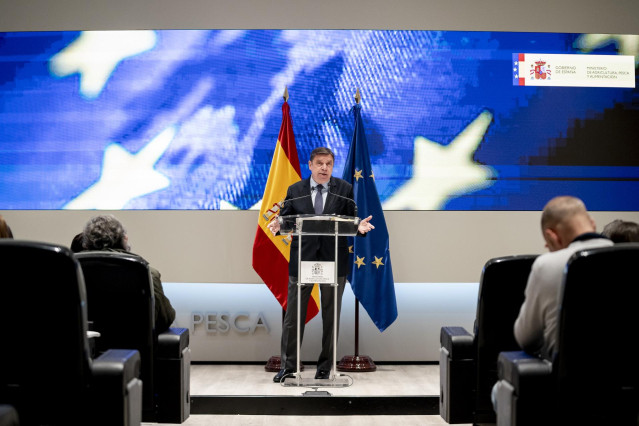 El ministro de Agricultura, Pesca y Alimentación, Luis Planas, durante una rueda de prensa