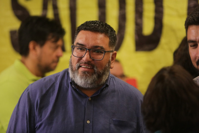 El presidente de la CUT, David Acuña