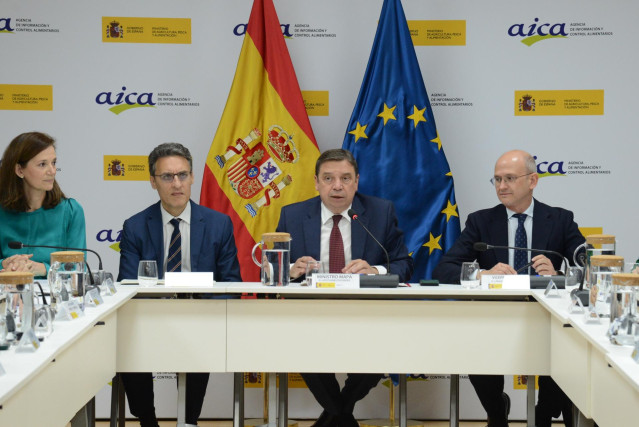 El ministro de Agricultura, Pesca y Alimentación, Luis Planas, en la reunión del Consejo Asesor de la AICA