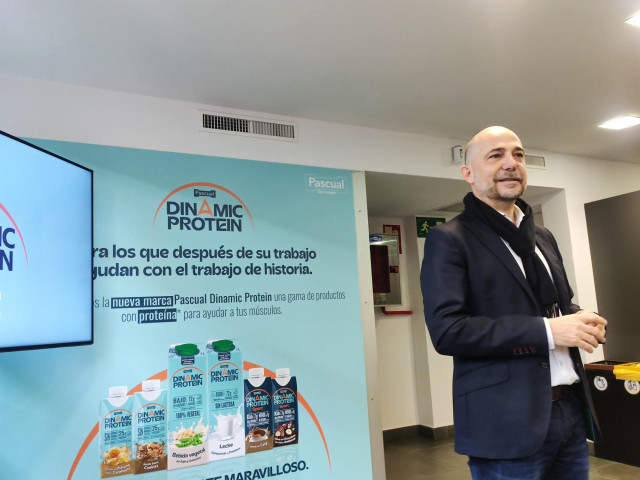 El Director De Negocio De Pascual, César Vargas, En La Presentación De La Marca Dinamic Protein