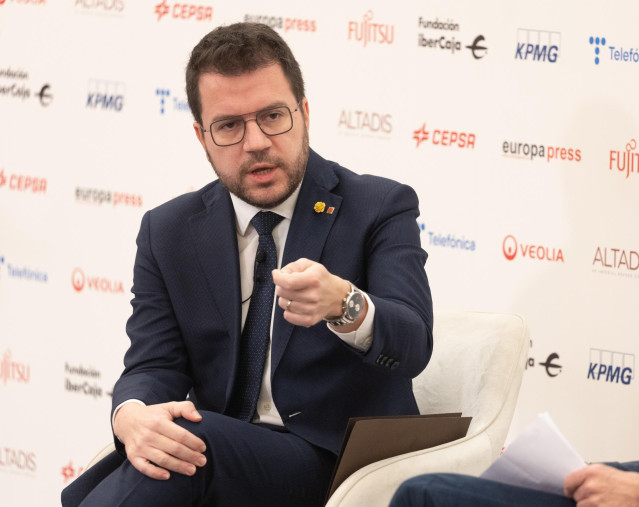 El presidente de la Generalitat y candidato de ERC a la reelección, Pere Aragonès