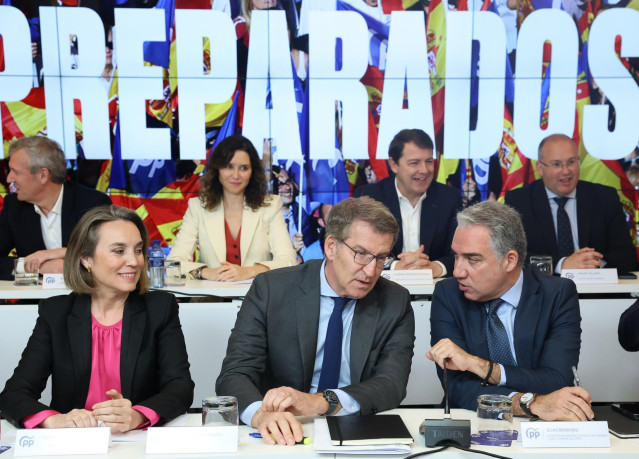 Reunión de la Junta Directiva Nacional del PP, en la sede del PP en la calle Génova, a 2 de abril de 2024, en Madrid (España). D