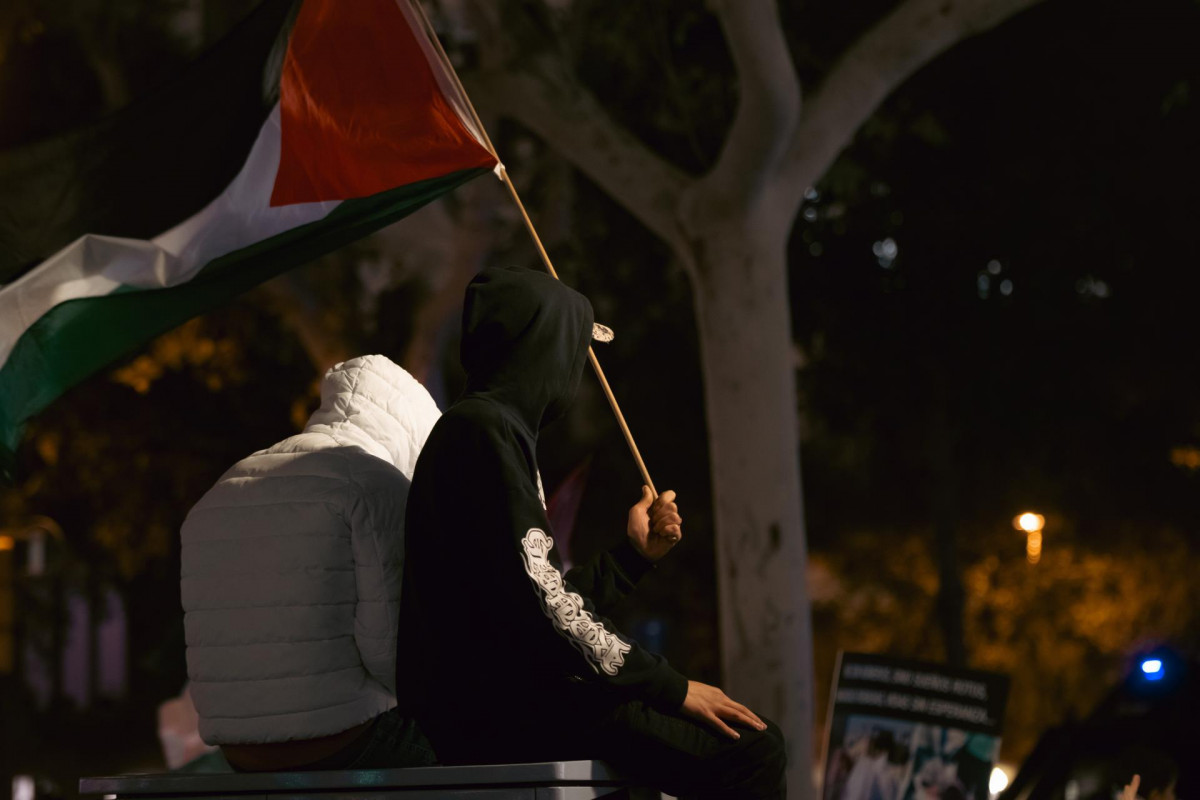 EuropaPress 5615603 decenas personas protestan banderas carteles concentracion propalestina