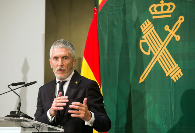 El ministro del Interior, Fernando Grande-Marlaska, en un acto de la Guardia Civil