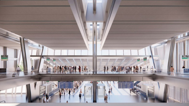 Imagen del proyecto de remodelación de la estación Barcelona-Sants