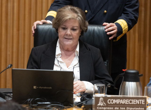 La presidenta del Tribunal de Cuentas, Enriqueta Chicano Jávega, comparece durante una Comisión Mixta, en el Congreso de los Diputados, a 21 de marzo de 2024, en Madrid (España).
