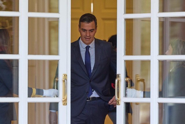 El presidente del Gobierno, Pedro Sánchez, en el Palacio de la Moncloa, a 5 de abril de 2024, en Madrid (España).