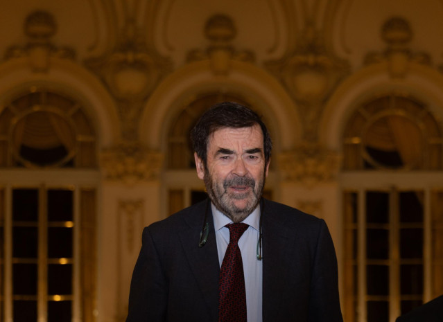 Archivo - El Presidente del Consejo General del Poder Judicial, Vicente Guilarte, durante un desayuno informativo organizado por Fórum Europa, en el Real Casino Gran Círculo de Madrid, a 21 de febrero de 2024, en Madrid (España).