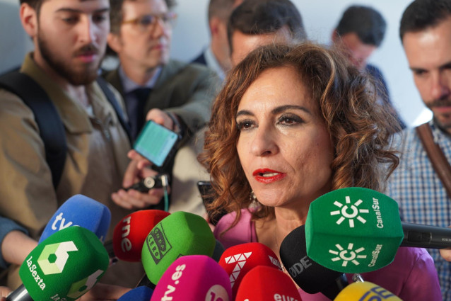 La vicepresidenta primera del Gobierno y ministra de Hacienda, María Jesús Montero, este viernes en Sevilla