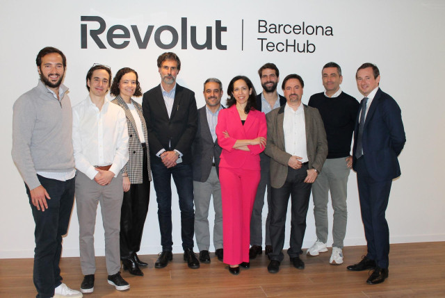 Equipo de Revolut en el Barcelona Tech Hub, que la compañía quiere que sea su 