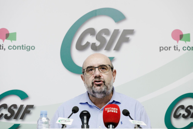 Archivo - El presidente de la Central Sindical Independiente y de Funcionarios (CSIF), Miguel Borra.