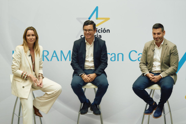 María Fernández, Pablo Rodríguez y Alejandro Marichal, de Coalición Canaria Gran Canaria