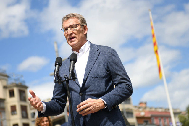 El presidente del PP, Alberto Núñez Feijóo