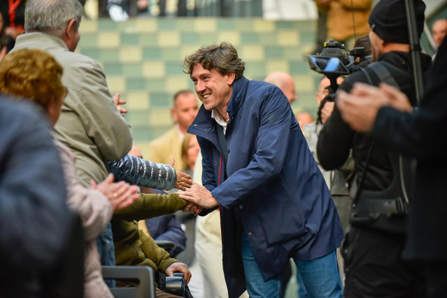 Andueza en el acto electoral en Eibar.