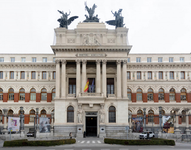 Archivo - Fachada del Ministerio de Agricultura, Pesca y Alimentación, a 8 de febrero de 2024, en Madrid (España).