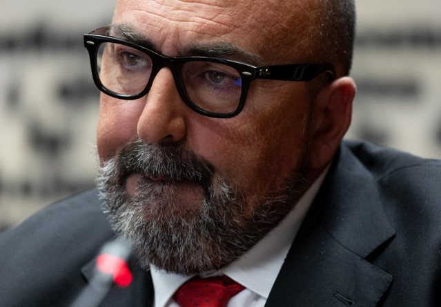 El exasesor del exministro José Luis Ábalos, Koldo García, este lunes en su comparecencia en el Senado.