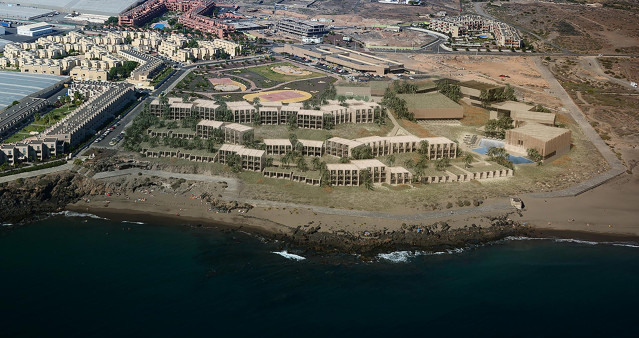 Archivo - Infografía sobre la construcción de un hotel en La Tejita