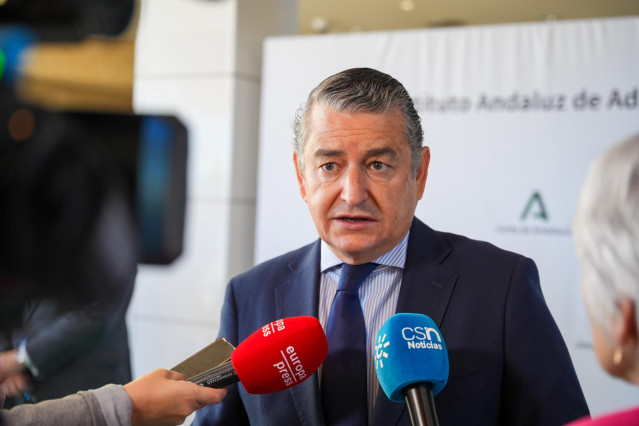 El consejero andaluz de la Presidencia, Interior, Diálogo Social y Simplificación Administrativa, Antonio Sanz, este martes