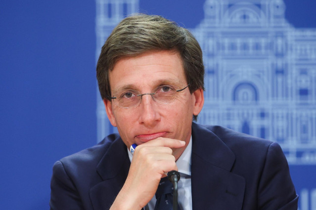El alcalde de Madrid, José Luis Martínez-Almeida, durante una rueda de prensa posterior a la Junta de Gobierno