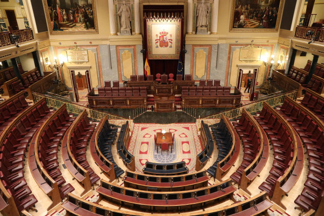 Archivo - Plano general del hemiciclo del Congreso