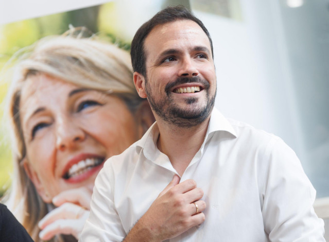 Archivo - El exministro de Consumo, Alberto Garzón, durante su participación en un acto de Sumar, en el espacio Ecooo, a 19 de julio de 2023, en Madrid (España).