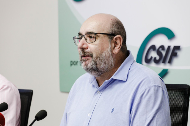 Archivo - El presidente de la Central Sindical Independiente y de Funcionarios (CSIF), Miguel Borra.