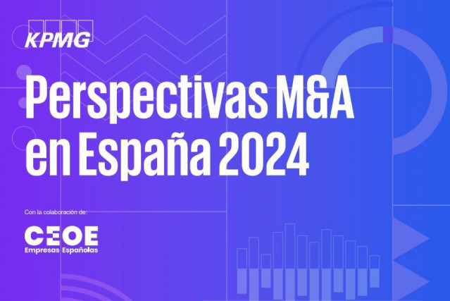 Archivo - Portada del estudio 'Perspectivas M&A 2024' realizado por KPMG en colaboración con la CEOE