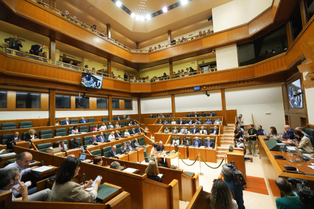 Archivo - Vista general del último pleno de Política General de la Legislatura del Gobierno vasco, en el Parlamento vasco, a 14 de septiembre de 2023, en Vitoria-Gasteiz, Álava, País Vasco (España).