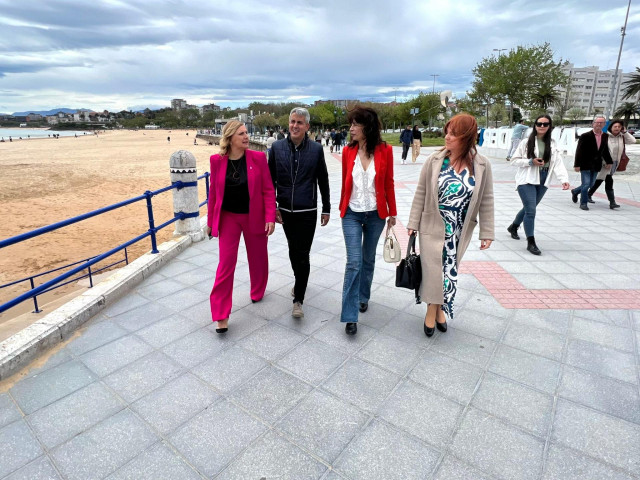 Ana Redondo en Santander, antes de participar en un acto por el 145 aniversario del PSOE