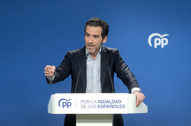 Archivo - El vicesecretario de Cultura y portavoz del PP, Borja Sémper, ofrece una rueda de prensa posterior a la reunión del Comité de Dirección del Partido Popular, en la sede nacional del partido, a 25 de marzo de 2024, en Madrid (España).