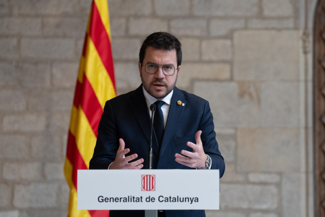 Archivo - El president de la Generalitat de Catalunya, Pere Aragonès,