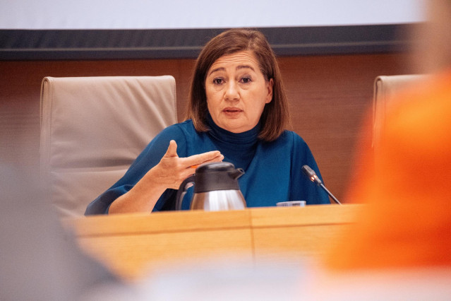 La presidenta del Congreso de los Diputados, Francina Armengol, en la comisión de investigación