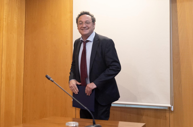 El Fiscal General del Estado, Álvaro García Ortiz, a su llegada al acto de presentación de 'Fiscalía Accesible', en la Fiscalía General del Estado, a 14 de mayo de 2024, en Madrid (España). ‘Fiscalía Accesible’ es una sección de la web 'fiscal.es' destina