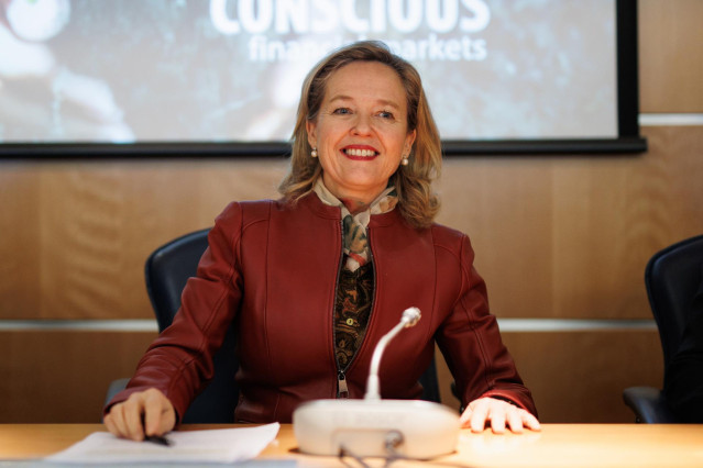 Archivo - La presidenta del Banco Europeo de Inversiones (BEI), Nadia Calviño, en una imagen de febrero.