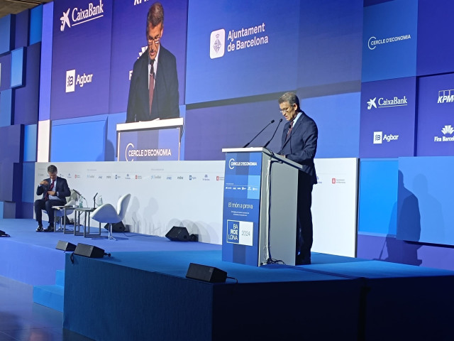 El presidente del PP, Alberto Núeñez Feijóo, interviene en el marco de la 39 Reunión del Cercle d'Economia.